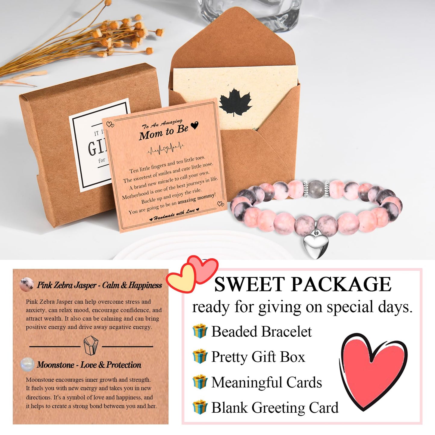 Gifts for Mom Wife Grandma New Mom to Be Bonus Mom Sister Dog Mom Aunt Stepmom Mother-in-Law Daughter Daughter-in-Law, Mothers Day Graduation Christmas Valentines Day Bracelet Gift for Women Her