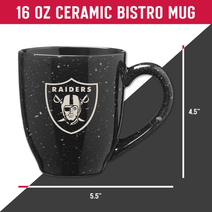 Rico Industries NFL unisex-adult NFL Football 16 oz Team Color Laser Engraved Speckled Ceramic Coffee Mug