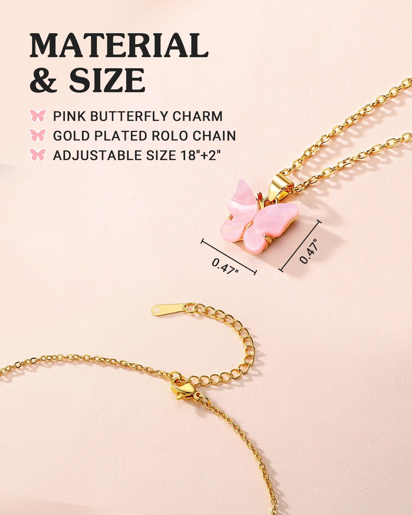 Beautiful Butterfly Necklace – Jewelry for Granddaughter, Daughter, Niece from Mom or Grandma for Birthday, Christmas, Valentines and Graduation