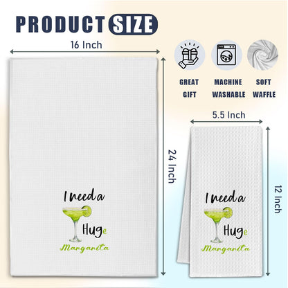 Margarita Gifts Kitchen Towels, Gifts for Margarita Lovers Dish Tea Towels for Kitchen Bar Cart Decor, Cocktail Bartender Gift Decorative Hand Towel, 16x24 Inches Set of 2