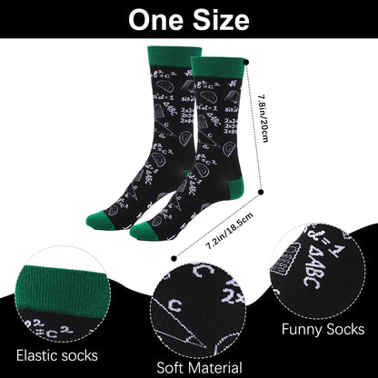 Math Teacher Gifts for Women Men, Math Teacher Appreciation Gifts Socks, Best Retirement Graduation End of Year Birthday Gift for Mathematics Teachers Christmas Valentines Stocking Stuffers