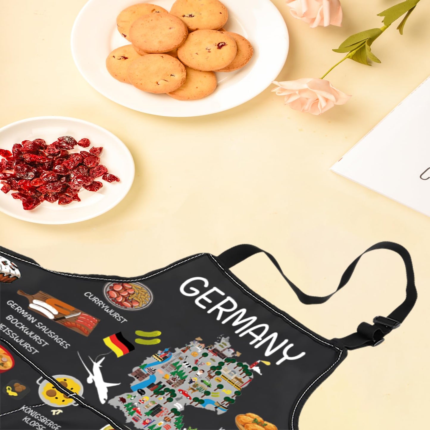 Germany Country Map Europe Cuisine Lover Kitchen Apron Mom Dad BFF German Food Cooking Travel Apron