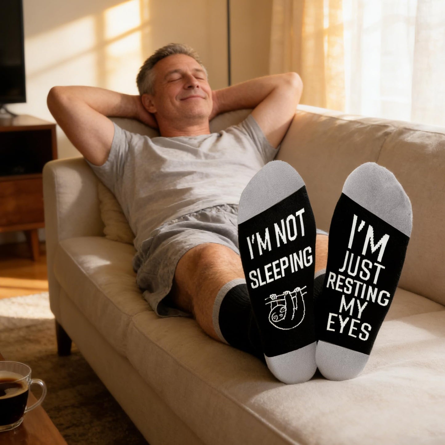 Funny Gifts for Men Women, Fathers Mothers Day Humor Novelty Crew Sock Birthday Present for Couple Friend