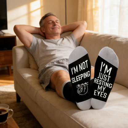 Funny Gifts for Men Women, Fathers Mothers Day Humor Novelty Crew Sock Birthday Present for Couple Friend