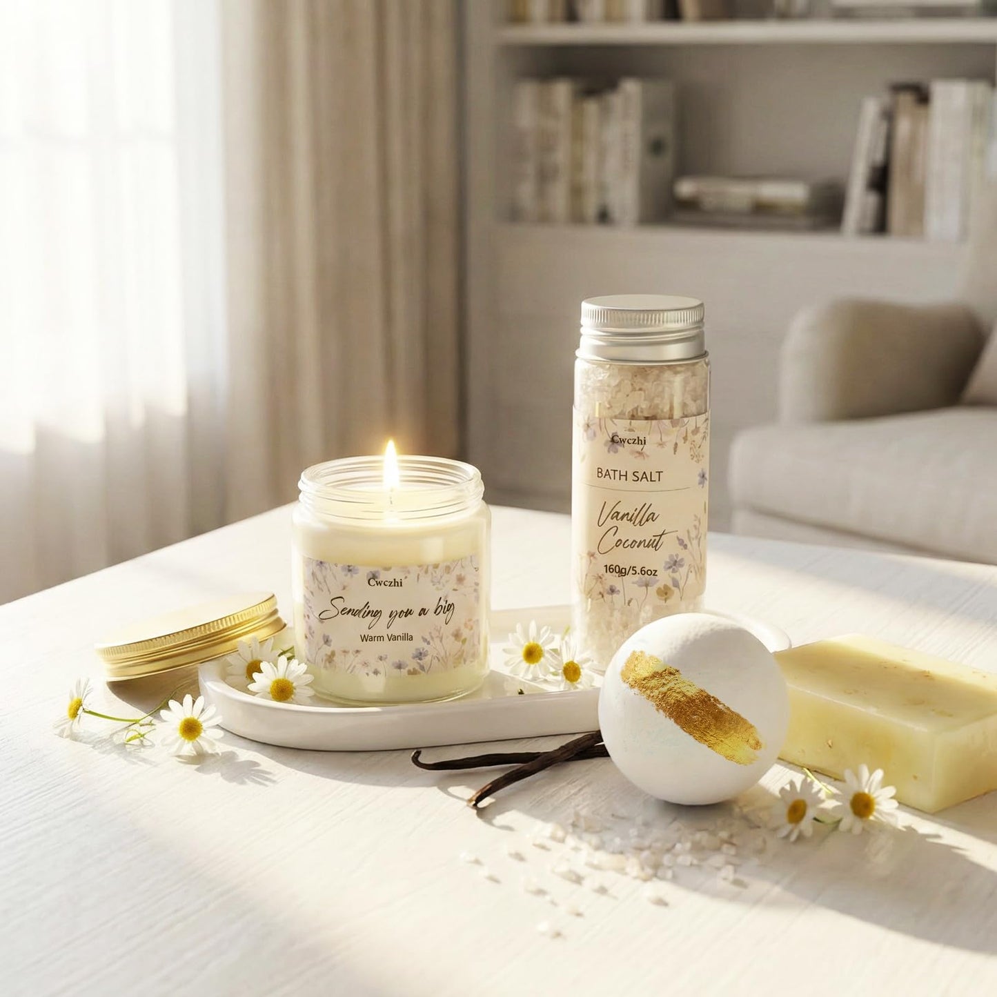 Mothers Day Gifts Happy Birthday Gifts for Mom Wife Grandma Daughter Friends Siste,Self Care Gift Get Well Relaxing Spa Gift Basket Set