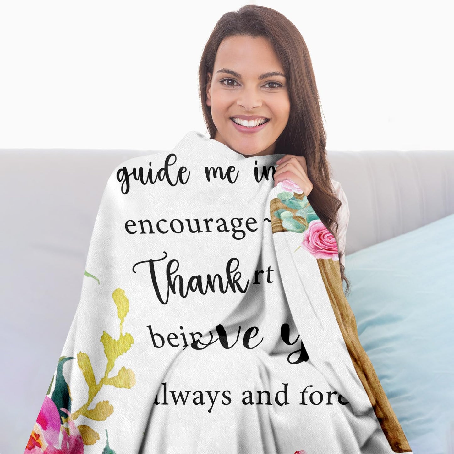 Mothers Day Godmother Gifts, Godmother Birthday Gift from Godchild, God Mother Gifts for Women, Christian Gifts for Godmother from Goddaughter or Godson, Baptism Gifts Throw Blanket 60 x 50 Inch