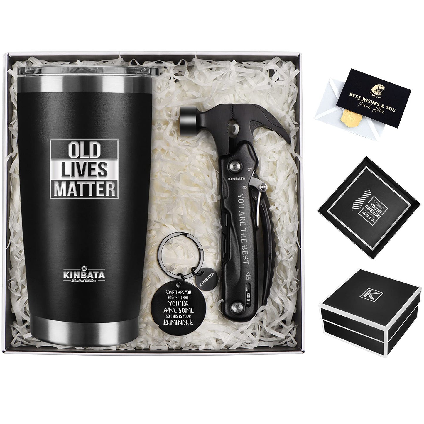 Birthday Gifts for Men-Fathers Best Day Gift for Dad Retirement Old Lives Still Matter Gifts for Him Grandpa Uncle Unique Presents Ideas Tumbler Multitool