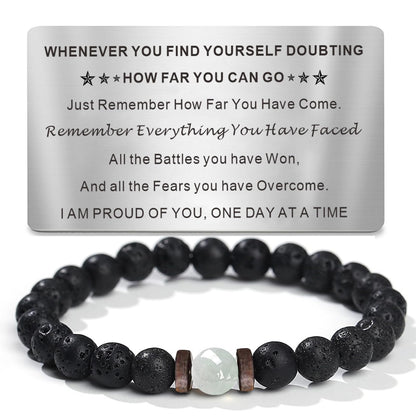 Sobriety Gifts for Men Women Sober Anniversary Month & Year NA Recovery Addiction Gifts Alcoholics Anonymous Milestone AA Cards Beaded Bracelets Valentines Day Easter Christmas Gifts for Him