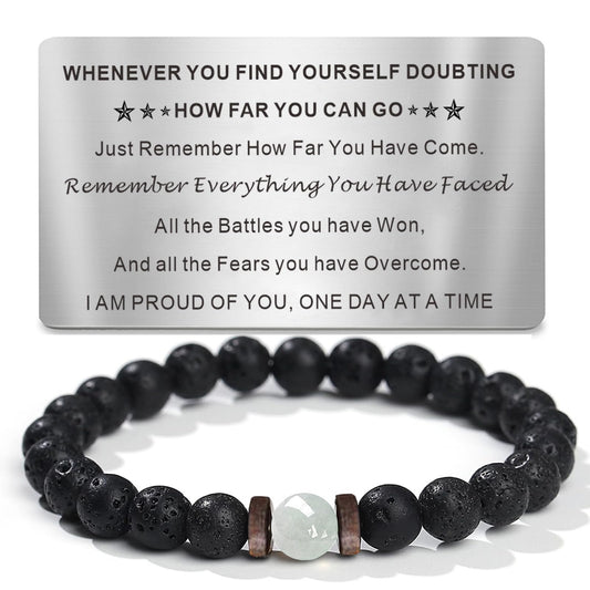 Sobriety Gifts for Men Women Sober Anniversary Month & Year NA Recovery Addiction Gifts Alcoholics Anonymous Milestone AA Cards Beaded Bracelets Valentines Day Easter Christmas Gifts for Him