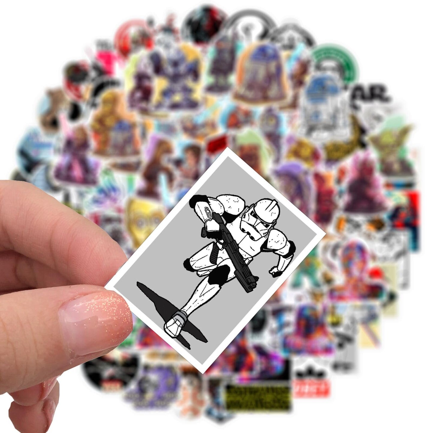 100PCS Star Wars Stickers Water Bottle Stickers Laptop Computer Bedroom Wardrobe Car Skateboard Motorcycle Bicycle Mobile Phone Luggage Guitar DIY Decal