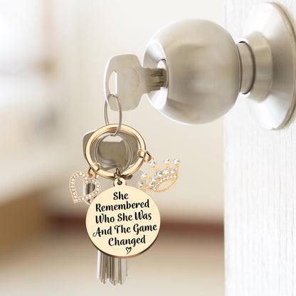 Funny Keychain Divorce Gifts for Women - Breakup Gift Inspirational Keychains, for Friends Birthday Key Chain