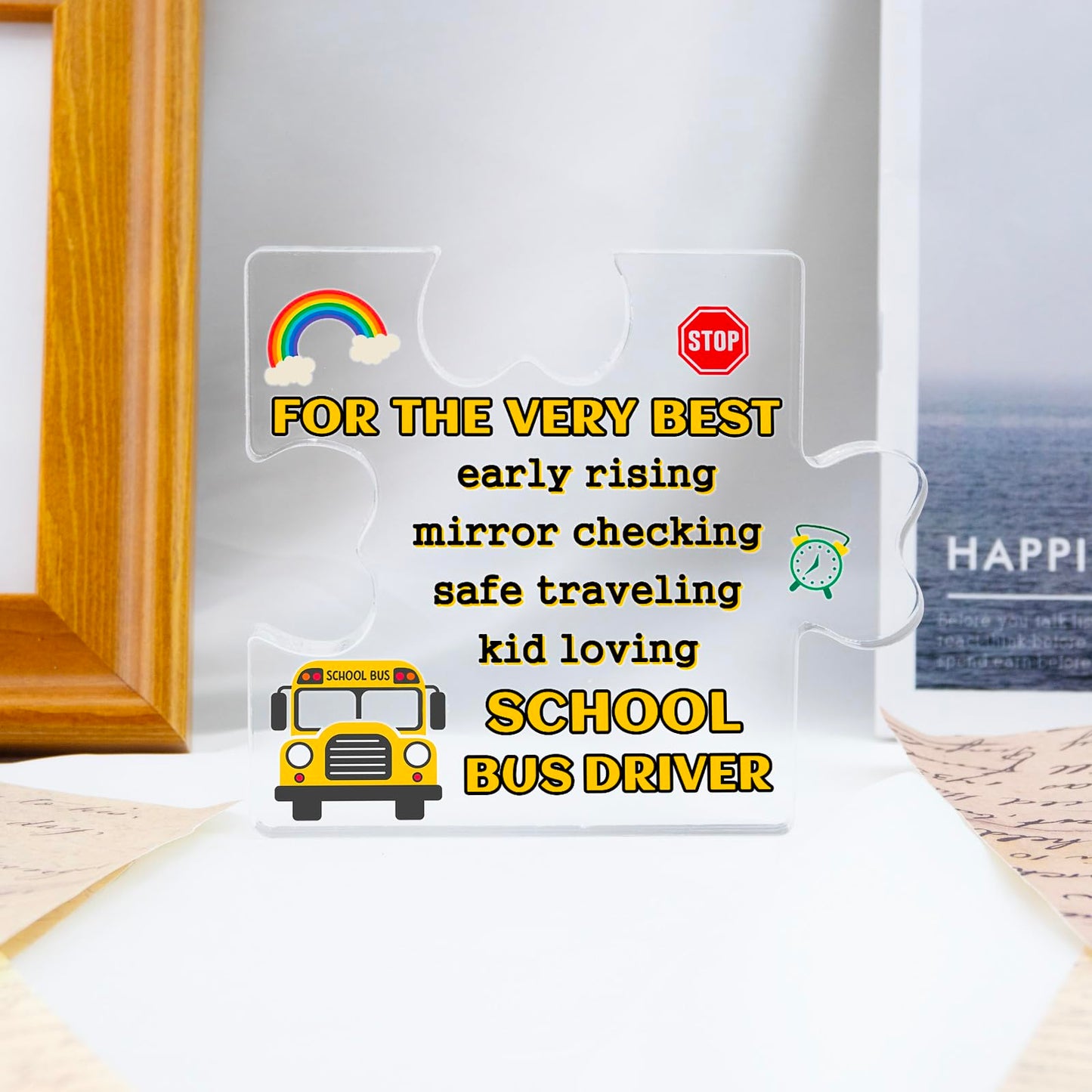 Bus Driver Appreciation Gifts Thank My Drivers Acrylic Sign School Bus Driver Gift For Men Women Birthday Retirement Christmas Gifts Back To School Gift From Students To School Drivers
