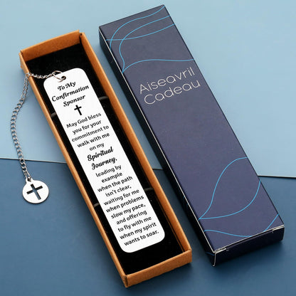 Confirmation Sponsor Gifts for Women Men Confirmation Decorations Christian Confirmation Bookmark Baptism Gifts Confirmation Gifts for Teenage Boys Girls Catholic Confirmation Sponsor Appreciation