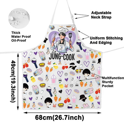 JNIAP Korean Group Kitchen Apron Korean Group Fans Gifts Korean Group Kitchen Gifts Korean Music Lover Gift