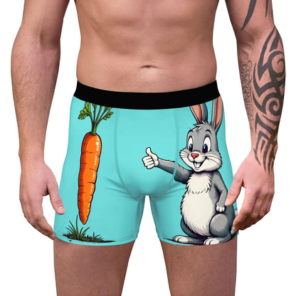Aueyan Mens Teens Boy Underwear Funny Boxers Unique Boxer Briefs Short Leg