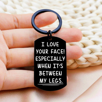 Ikacvb Fathers Day Gift For Husband Boyfriend Funny Boyfriend Keychain Father's Day Birthday Anniversary Christmas Sweetest Day Gift Ideas Small Naughty Keychains