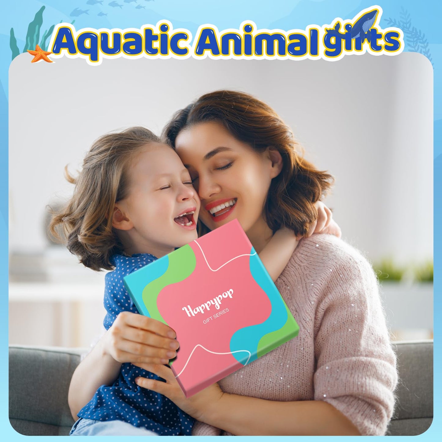 HAPPYPOP Animal Lover Gifts for Women - Mermaid Jellyfish Penguin Hippos Whale Shark Socks
