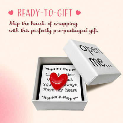 I Love You Gift for Him or Her, Little Red Heart Mini Keepsake, “Open Me” Gift Box, Thoughtful Valentine’s Day & Anniversary Idea for Boyfriend, Girlfriend, or Loved One