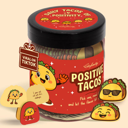 Stofinity Positive Taco Gifts For Birthday- Funny Affirmation Cards For Teen Girl Gift Trendy Stuff, Unique Coworker Christmas Gift For Women Friend, Thanksgiving Basket Gifts For Teacher