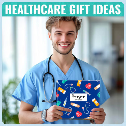 HAPPYPOP Nurse Doctor Vet Tech Gifts - Ophthalmologist Cancer Gift, Drs Day Nurse Week Socks