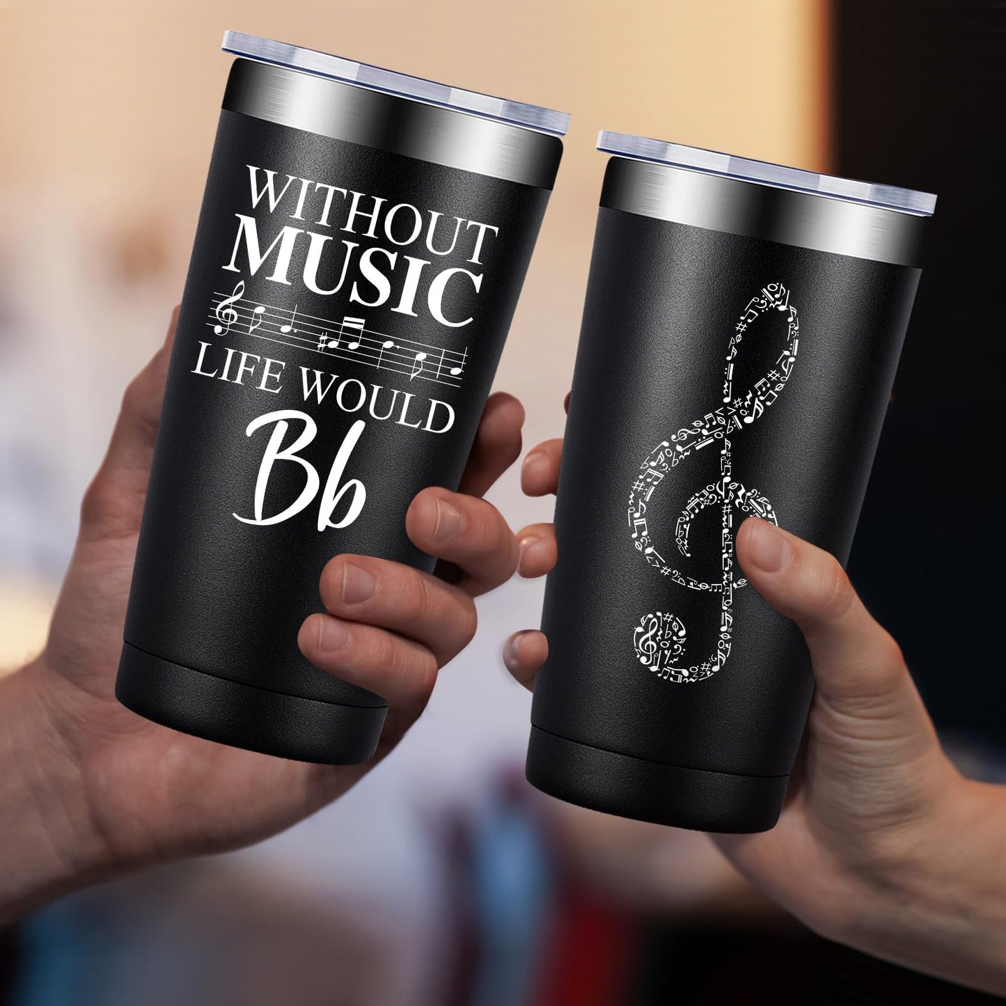 Fufandi Music Lover Gifts for Men Male, Him, Music Teacher Gift - Gifts for Musical Lovers, Musician Tumbler Gift - Tumbler Cup 20oz