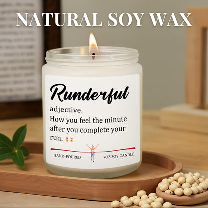 Funny Gifts for Runners Women, Marathon Runners Gifts - Handmade Lavender Soy Wax Candle, Mothers Day Running Gift, Marathon Essentials, Half Marathon, Track and Field, Running Accessories for Women