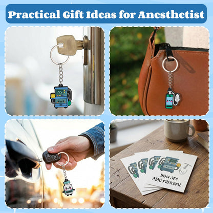 Nosiny 15 Sets Anesthesia Gifts Keychains with Appreciation Cards Thank You Gifts for Cna Crna Technicians Anesthesiologists