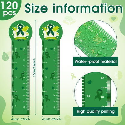 Skyygemm 120 Pcs Mental Health Awareness Bookmarks Ruler Bulk Gifts Green Positive Psychology Affirmations Therapy Inspirational Spiritual Gifts Mental Health Month Events Book Markers for Students