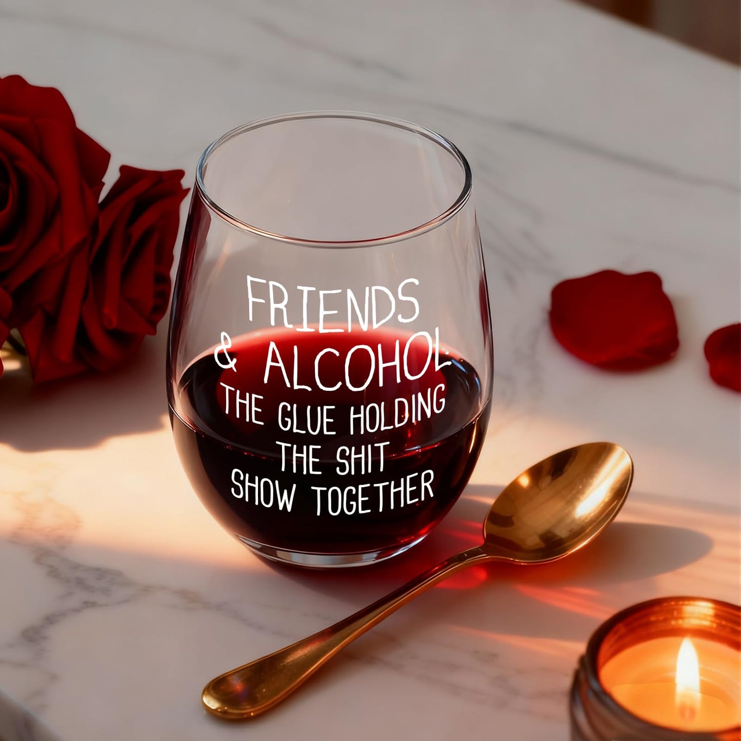 Friends & Alcohol The Glue Holding This Shit Show Together, Party Decoration Christmas Sarcastic Gifts For Best Friends, Funny BFF Coworker Sisters Birthday Idea -42