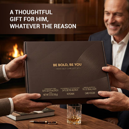 Rinse & Robust Gifts for Men 10Pcs Gift baskets for Men, Sandalwood Bath and Body Works Men Gifts for Birthday for Dad Boyfriend Husband Fathers Day Gifts Set