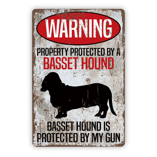 Vintage Metal Tin Signs, Basset Hound Sign, Beware of Dog Aluminum Sign, Basset Hound Decor, Dogs Lovers Gift, Funny Metal Beware of Dog Signs, Courtyard Porch Decor, Funny Yard Decoration