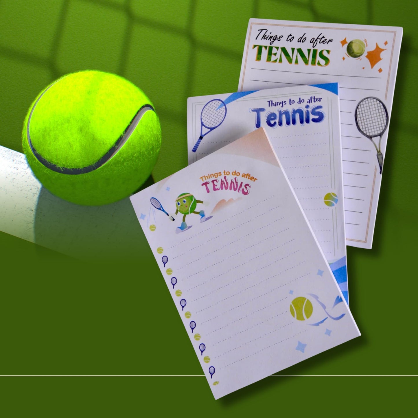 3pcs -150 pages Funny Tennis-Memo Notepads - Funny Tennis Gifts - Cute Note Pads, Mother-day Gifts Stick Anywhere – Capture Every Idea, Mothers Day