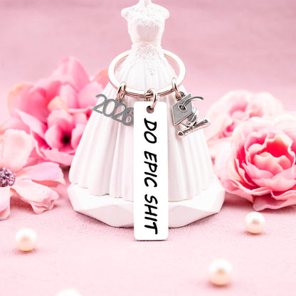 2026 Graduation Gifts Keychain for Women Him 2026 Senior Keychain for Her Men Student Graduate Grad Idea Son Daughter Teen College High School Jewelry Present Boy Girl Grads softball senior