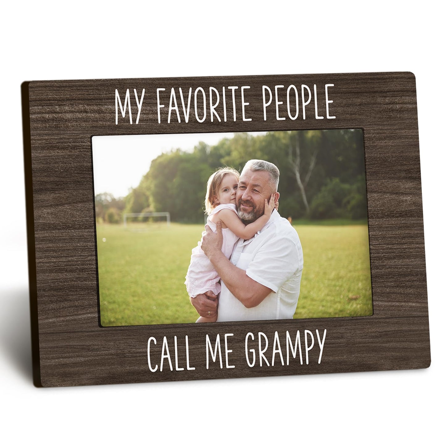 Grampy 4x6 Picture Frame, Grampy Gifts, Grandpa Photo Frame, Grandkids Photo Frame, Gifts for Grampy from Grandkids, My Favorite People Call Me Grampy Picture Photo Frame for Desk Decor