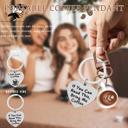 Coffee keychain takeaway bag charm is a great gift for family and friends who love coffee