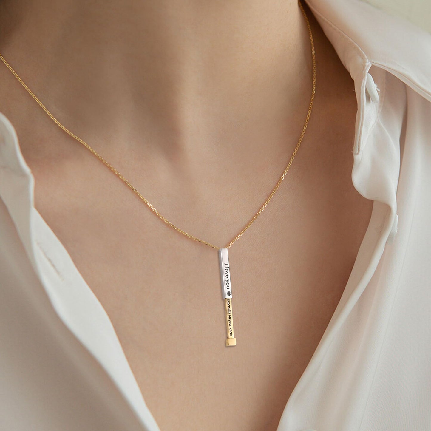 SKQIR Be Kind of a Badass Necklaces for Women with Hidden Message To Best Friends Sisters Funny Inspirational Gifts Vertical Bar Pendant Necklaces Jewelry Gag Gifts for Women