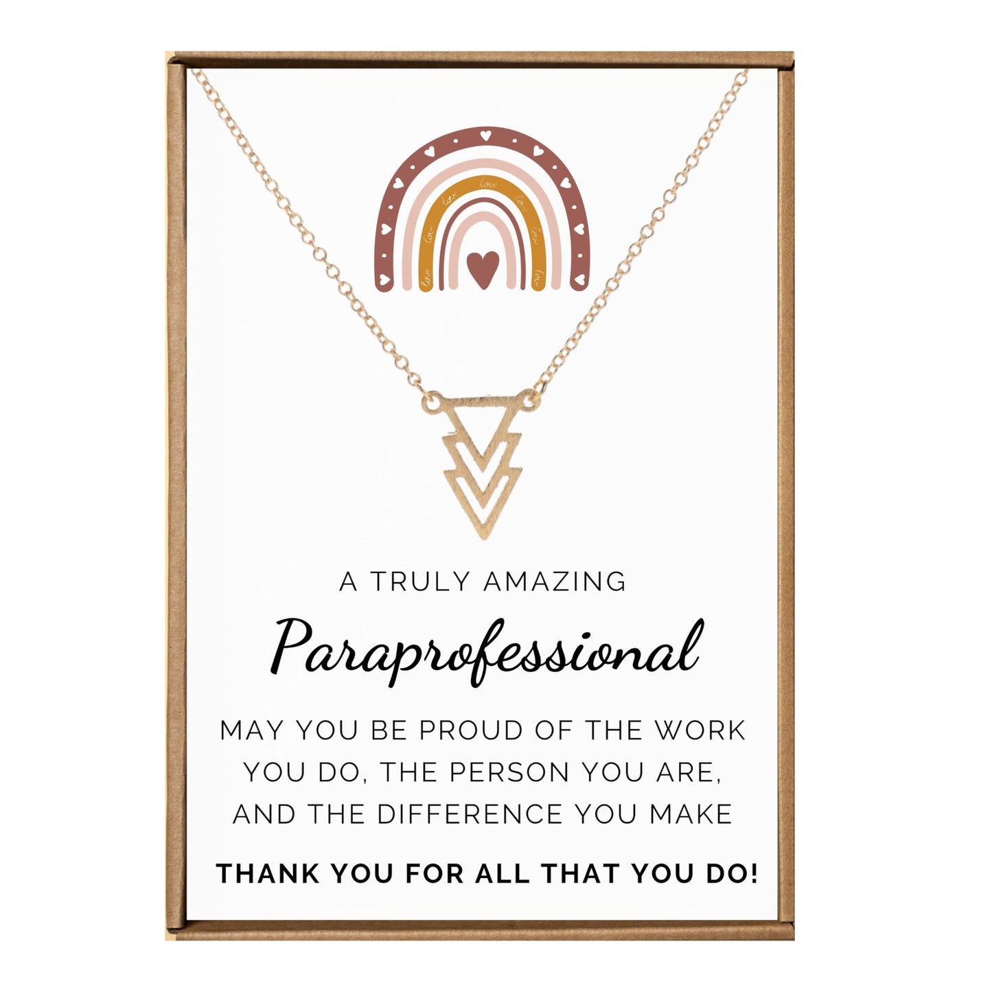 VIY Personal Card Paraprofessional gifts for women, Paraprofessional appreciation necklace, Teacher assistant appreciation week
