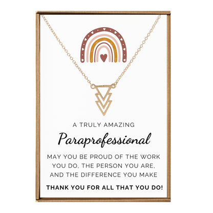 VIY Personal Card Paraprofessional gifts for women, Paraprofessional appreciation necklace, Teacher assistant appreciation week
