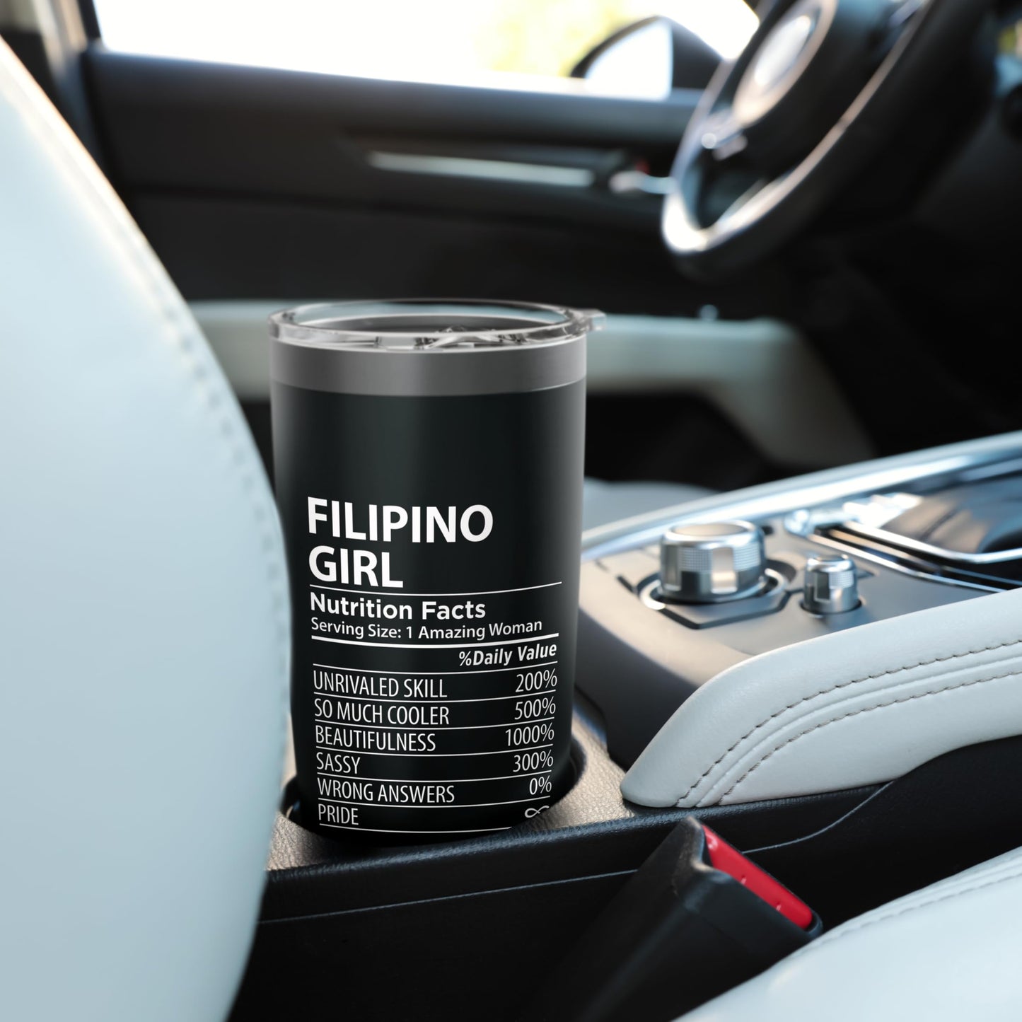 Filipino Girl Nutrition Facts Funny Womens Philippines Stainless Steel Insulated Tumbler