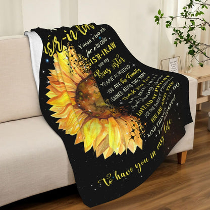 puekrtoa Sister in Law Birthday Gifts, Gift for Sister in Law for Women, Best Sisters-in-Law Wedding Gift Ideas, Sisters in Law Throw Blanket 60"X50"