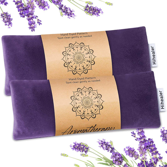 Relaxation Gifts for Women, Weighted Eye Mask for Sleeping, Yoga, Spa, Meditation, Lavender Eye Pillow Heated for Headache, Sinus & Dry Eyes Relief, Moist Heat Mask, Birthday Gifts for Mom (Purple)