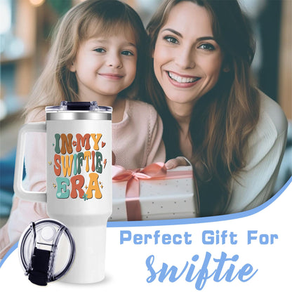 40Oz Tumbler for Singer Fans Perfect Swi- ftie Gifts for Women In My Swi- ftie Era Tumbler with Handle for Girls Music Fans Friends Besties Sisters