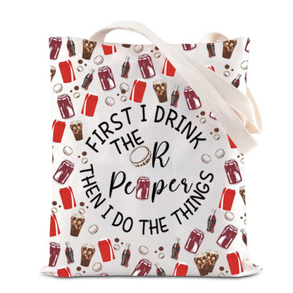 FOTAP Fizzy Drink Gift Pepper Soda Inspire Tote Bag Soda Lovers Gifts Soda Social Club Shoulder Bag Soda Addict Gift