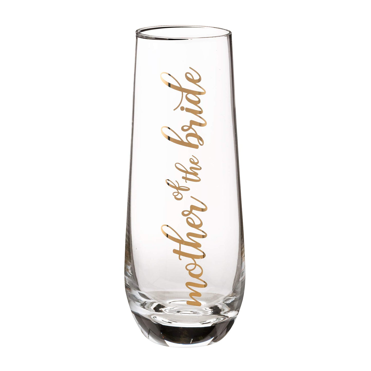 Lillian Rose Mother of Bride Stemless Champagne Glass and Wedding Toasting Glass (G116 MB)