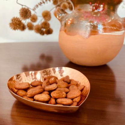 Copper Heart Shape Dish - Hand Hammered Pure Copper Dish - Heart Shaped Bowl for Mothers Day, Wedding, Anniversary, Valentines Day