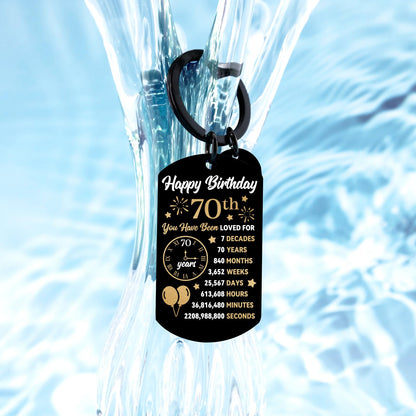 70th Birthday Gifts For Men Dad Papa Grandpa Cool Gifts For 70 Year Old Man Happy Birthday Keychain For Men Friend Bff Old Man Gift Ideas Meaningful Gift For Him