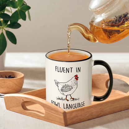 Aurahouse Chicken Gifts for Women Men, Funny Coffee Mug, Christmas Birthday Gifts for Women, White Elephant Gifts for Adults, Rooster Chickens Decor Stuff, Chicken Gift for Chicken Lovers Lady