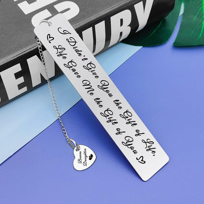 Bonus Daughter Gifts Bookmark Stepdaughter Gifts from Stepmom Adoption Bookmark Birthday Present for Daughter in Law Gift from Mother in Law Christmas Graduation Present for Stepdaughter