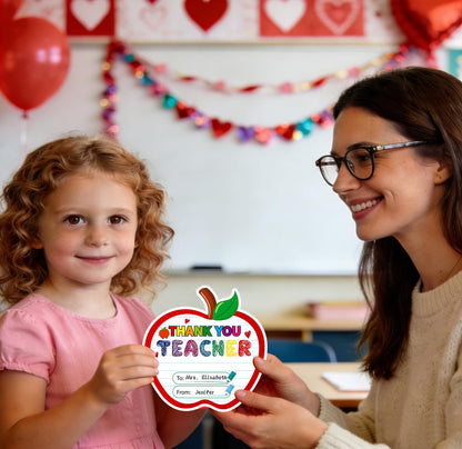 8 Pack Teacher Appreciation Gift Card Holder - Thank You Teacher Apple Gift Card Holder Money and Gift Card Sleeves End of Year Retirement Gifts for Women Men