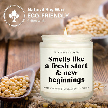 PETALSUN Divorce & New Beginnings Gifts for Women - Handmade Lavender Natural Soy Wax Candle(7oz) - Breakup, New Job, Going Away Gifts for Women, Friends